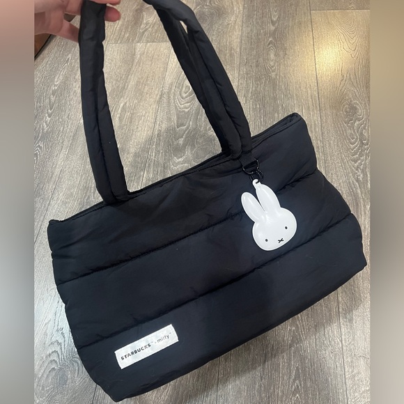 miffy Handbags - Starbucks x Miffy collaboration puffer tote bag